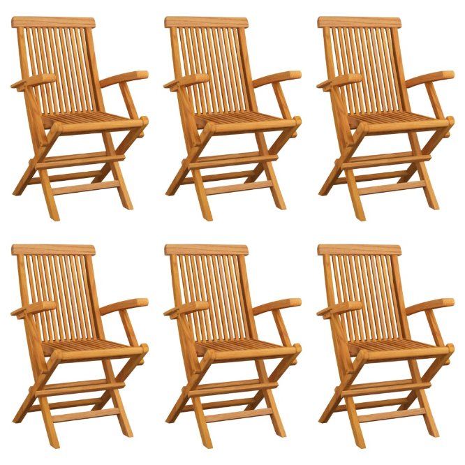 vidaXL Tuinstoelen 8 st massief teakhout - Aashly