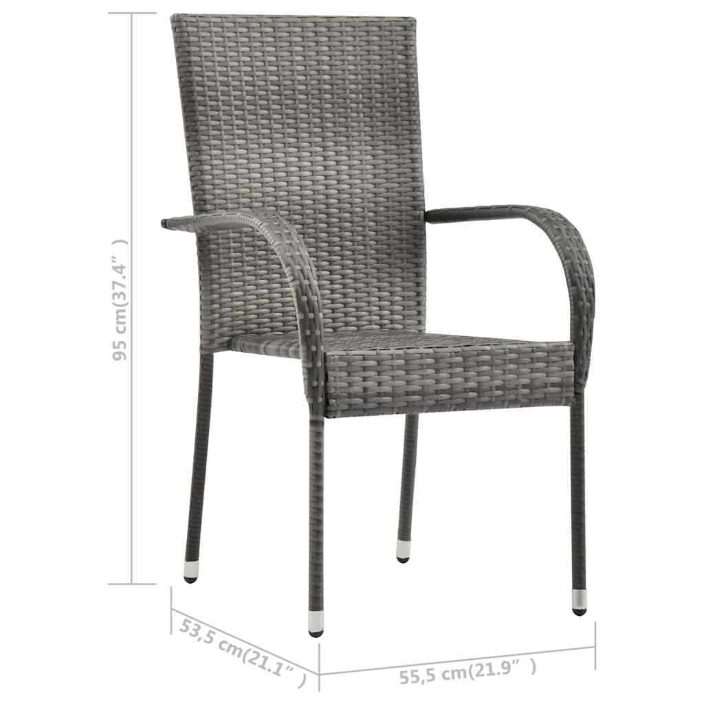 vidaXL 7-delige Tuinset zwart