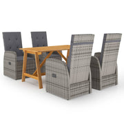 vidaXL 5-piece garden set black