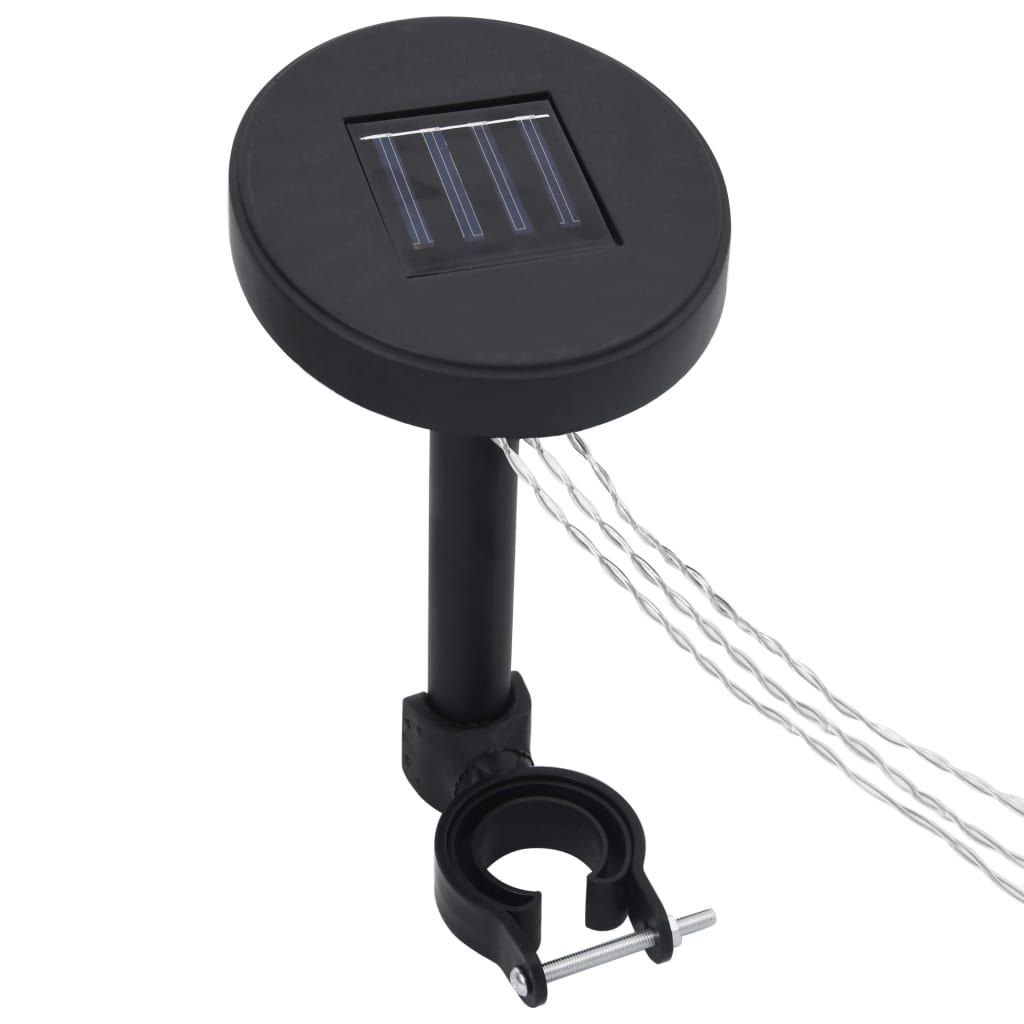 vidaXL Prieel met LED-lichtslinger 3x3 m stof crèmekleurig