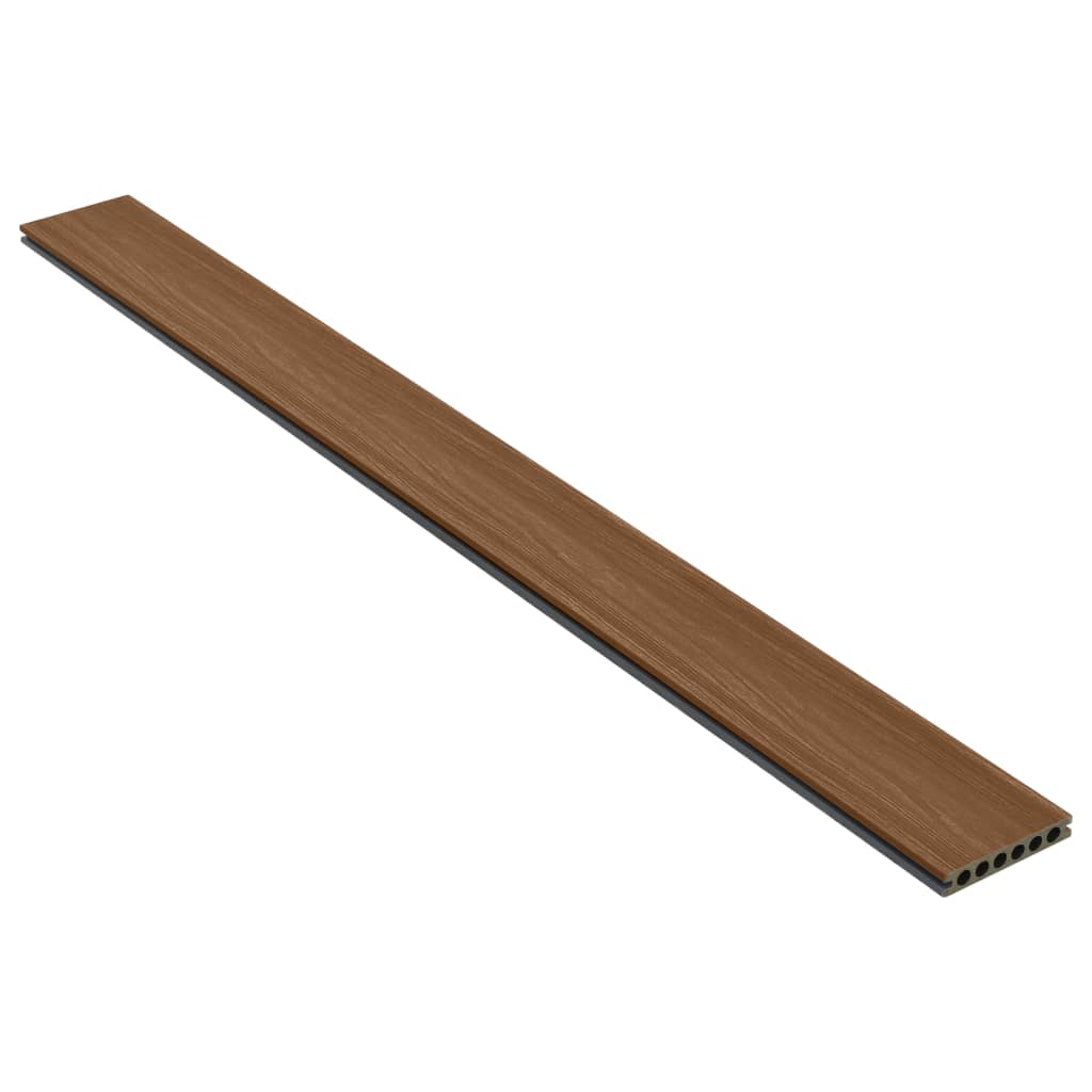 vidaXL Terrasplanken met accessoires 35 m² 4 m HKC bruin en grijs