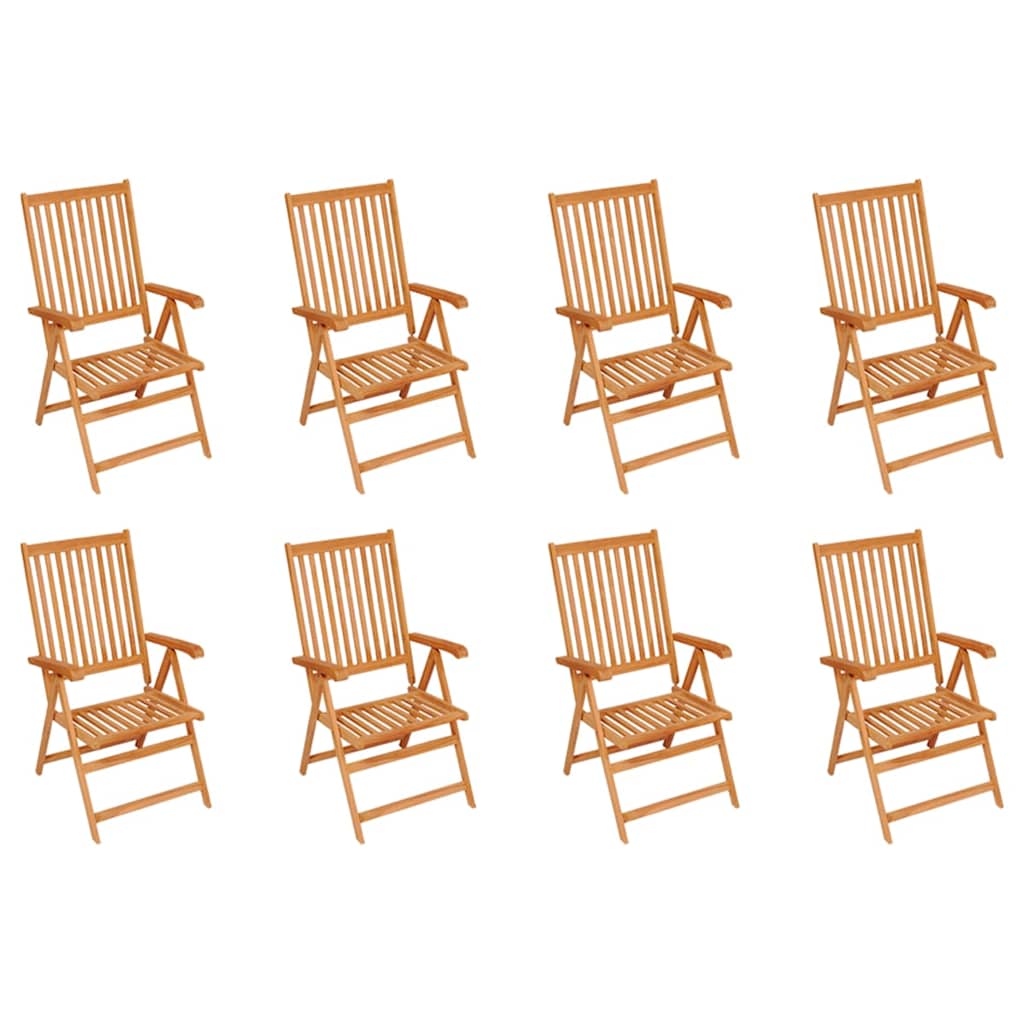 vidaXL Tuinstoelen 2 st verstelbaar massief teakhout - Aashly
