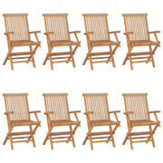 vidaXL Tuinstoelen 8 st massief teakhout - Aashly