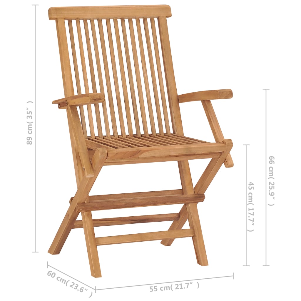 vidaXL Tuinstoelen 8 st massief teakhout - Aashly