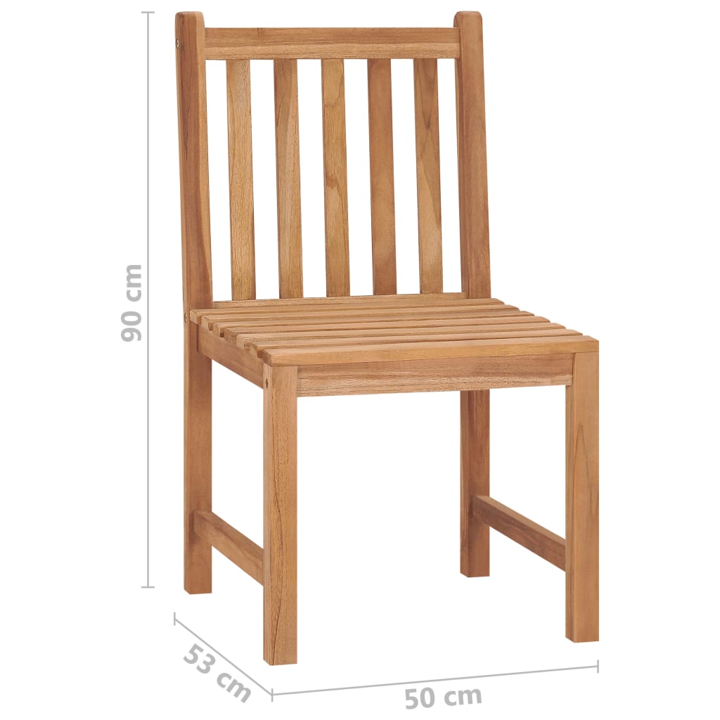 vidaXL Tuinstoelen 4 st massief teakhout - Aashly