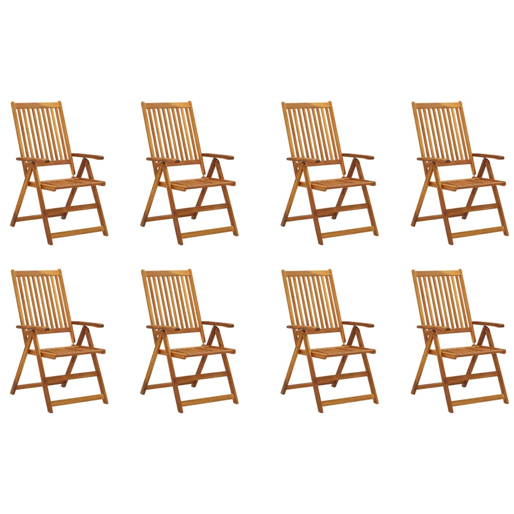 vidaXL Tuinstoelen 8 st inklapbaar massief acaciahout - Aashly