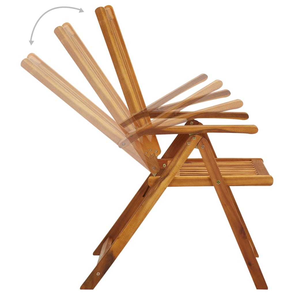 vidaXL Tuinstoelen 8 st inklapbaar massief acaciahout - Aashly