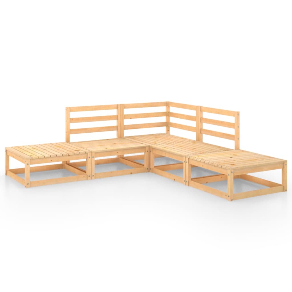vidaXL 5-Piece Lounge Set Solid Pinewood