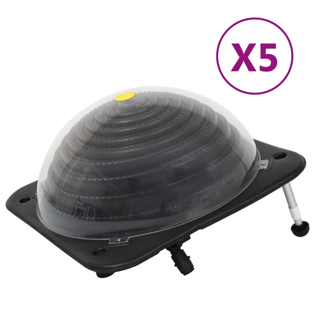 vidaXL Solarverwarmingen voor zwembad 5 st 75x75x36 cm HDPE aluminium - Aashly