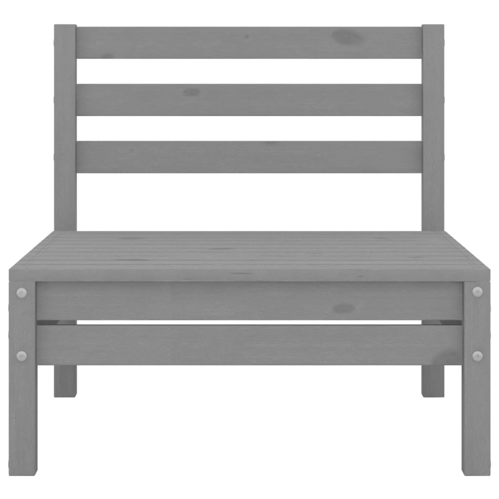 vidaXL 5-delige Loungeset massief grenenhout grijs
