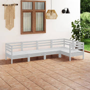 vidaXL 5-Piece Lounge Set Solid Pinewood White