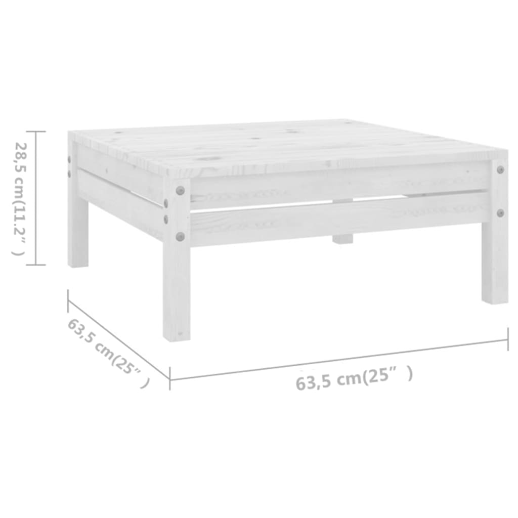 vidaXL 5-Piece Lounge Set Solid Pinewood White