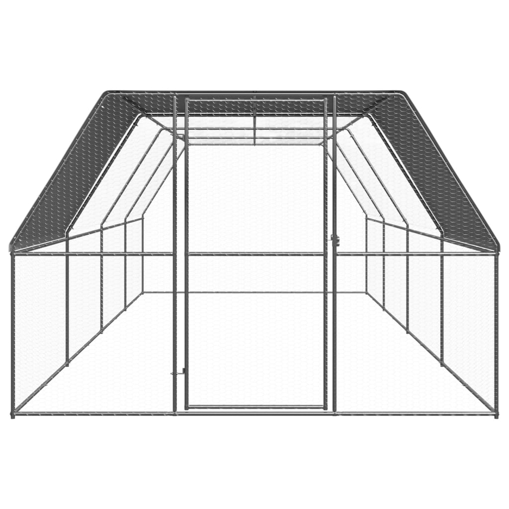 vidaXL Kippenhok 2x10x2 m gegalvaniseerd staal - Aashly