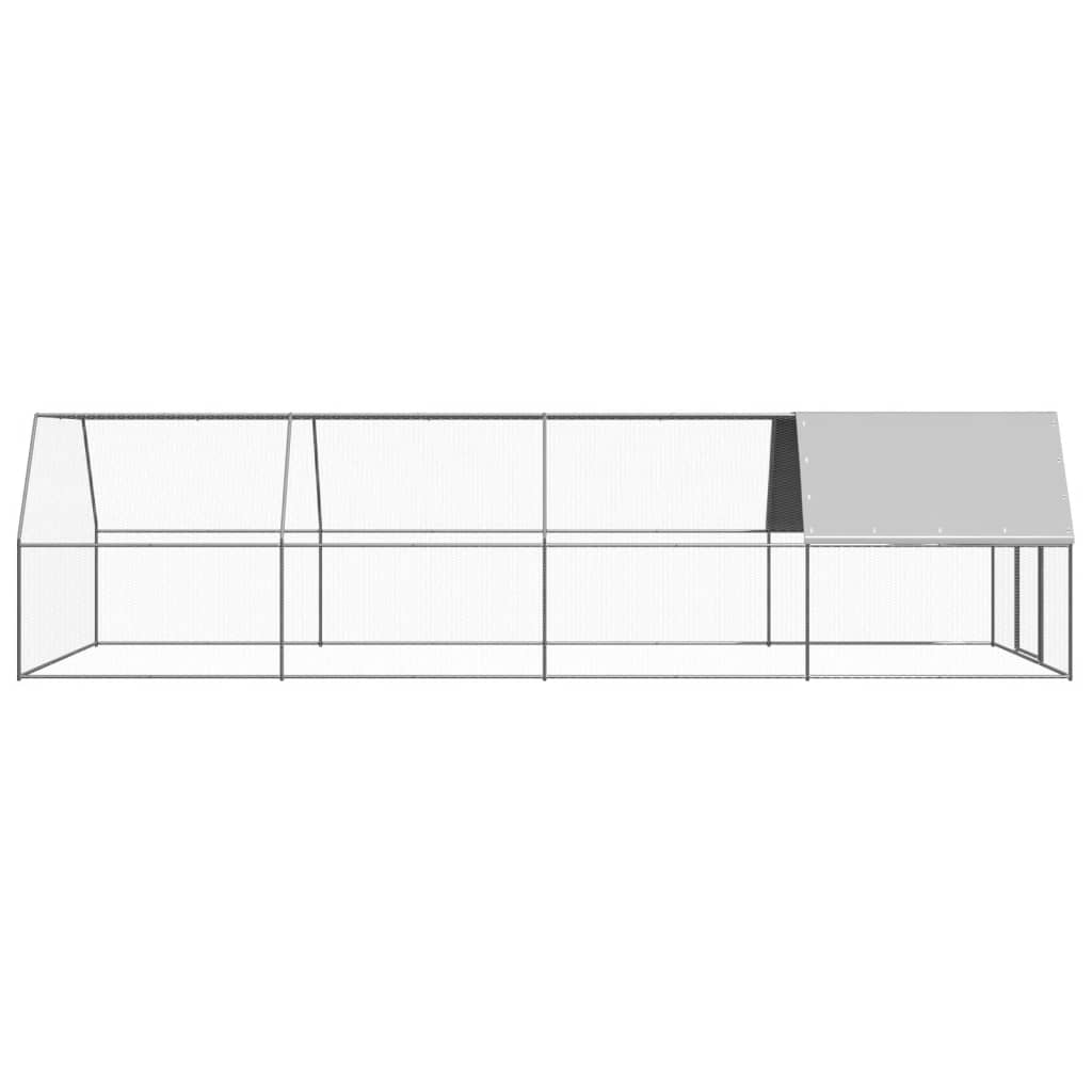 vidaXL Kippenhok 2x10x2 m gegalvaniseerd staal - Aashly