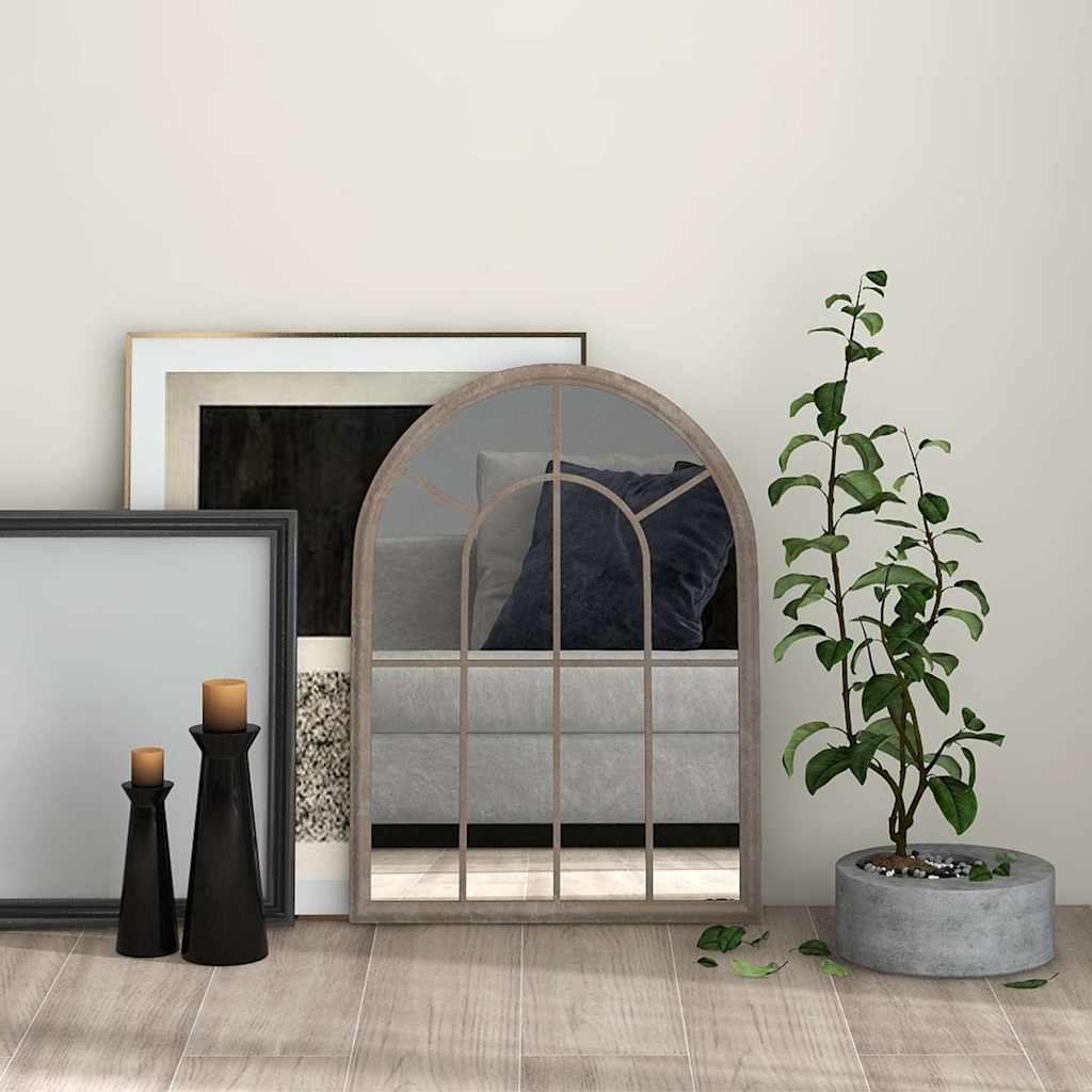 vidaXL Mirror 60x45 cm Iron Sand-Colored