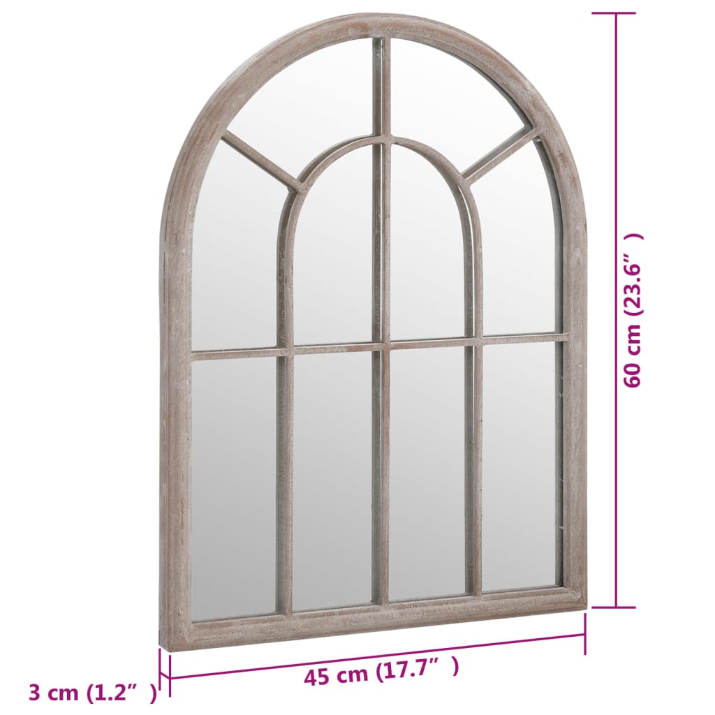 vidaXL Mirror 60x45 cm Iron Sand-Colored