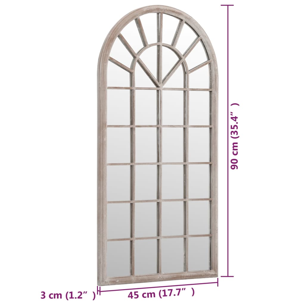 vidaXL Mirror 90x45 cm iron sand-coloured