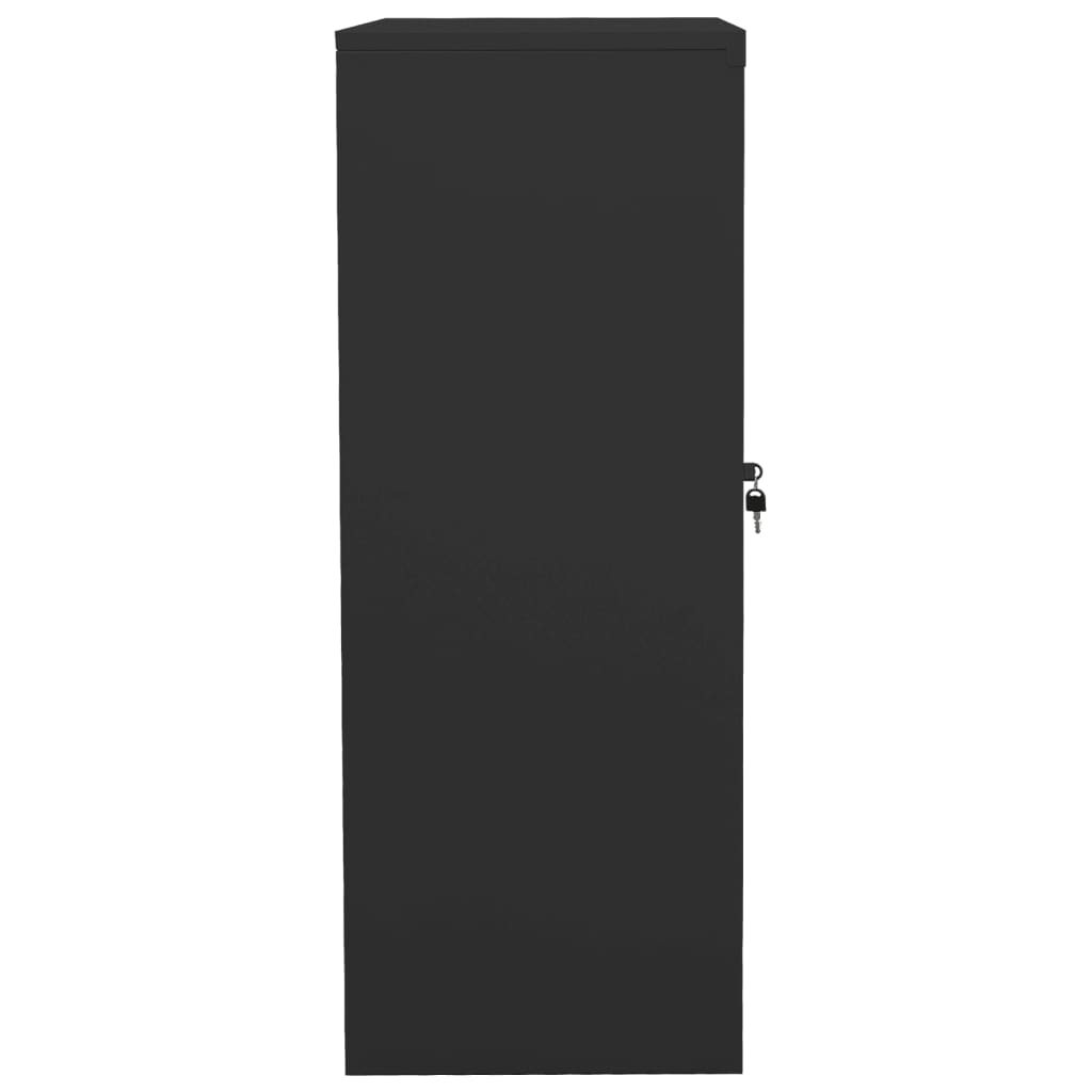 vidaXL Kantoorkast met plantenbak 90x40x113 cm staal antracietkleurig