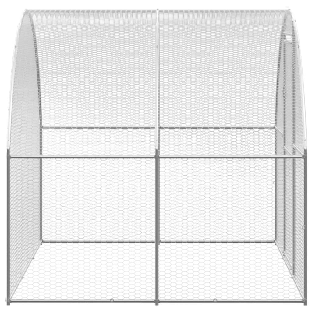 vidaXL Kippenren 3x8x2 m gegalvaniseerd staal - Aashly