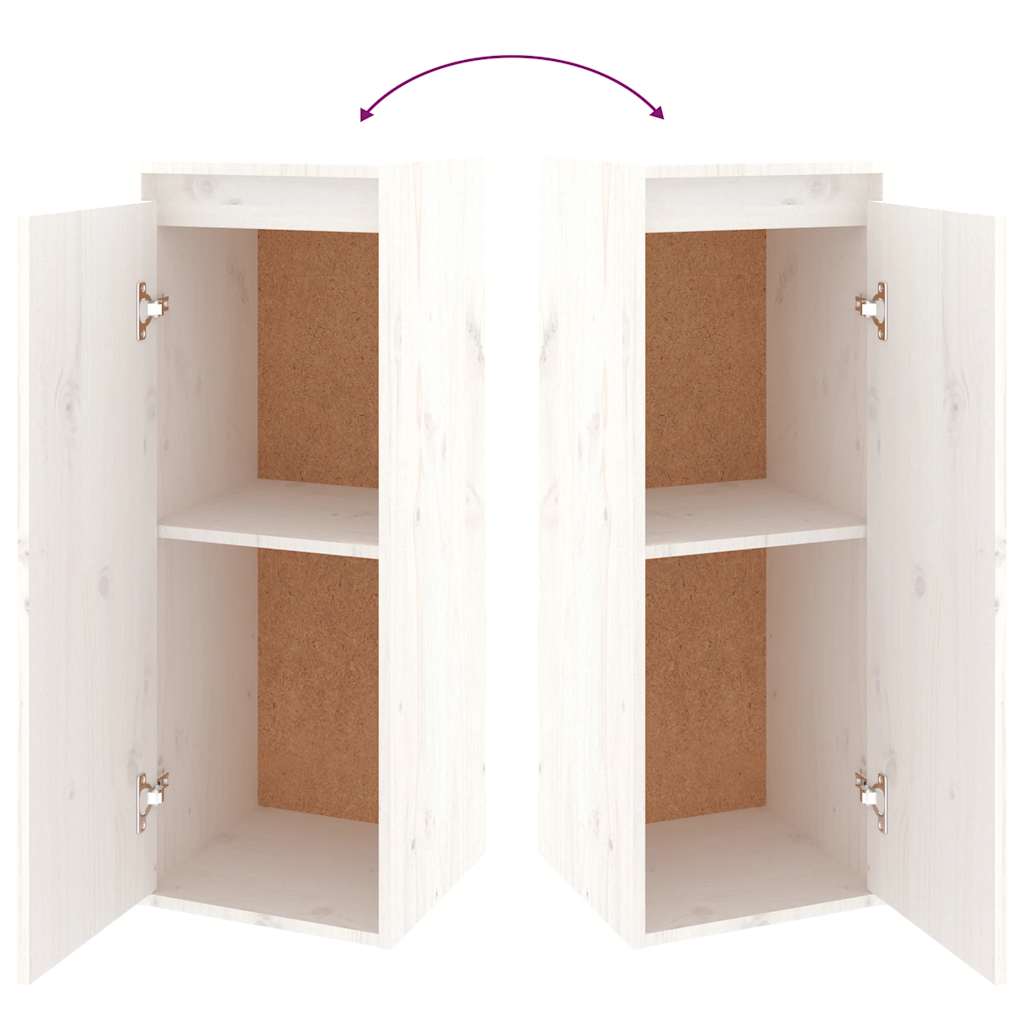 vidaXL Tv-meubelen 4 st massief grenenhout wit