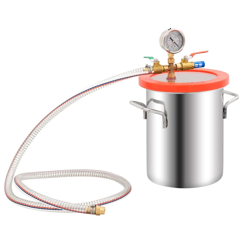 vidaXL Vacuümkamer met 1-traps pomp 7,4 L