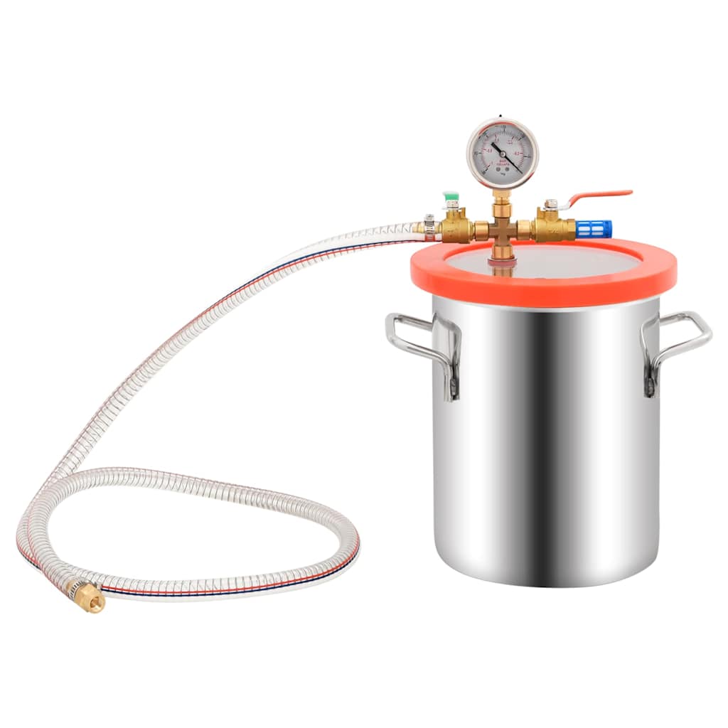 vidaXL Vacuümkamer met 1-traps pomp 7,4 L