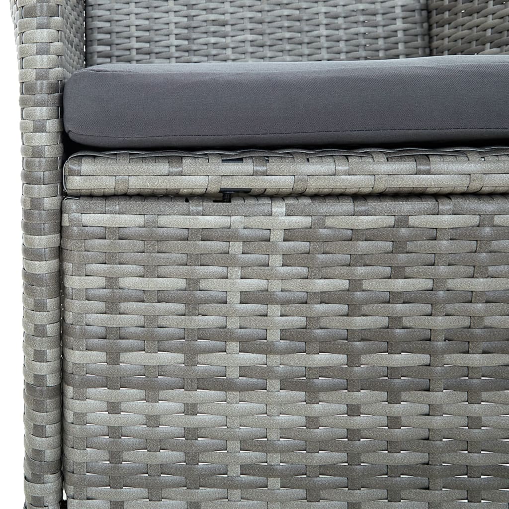 vidaXL 11-Piece Garden Set with Cushions Grey