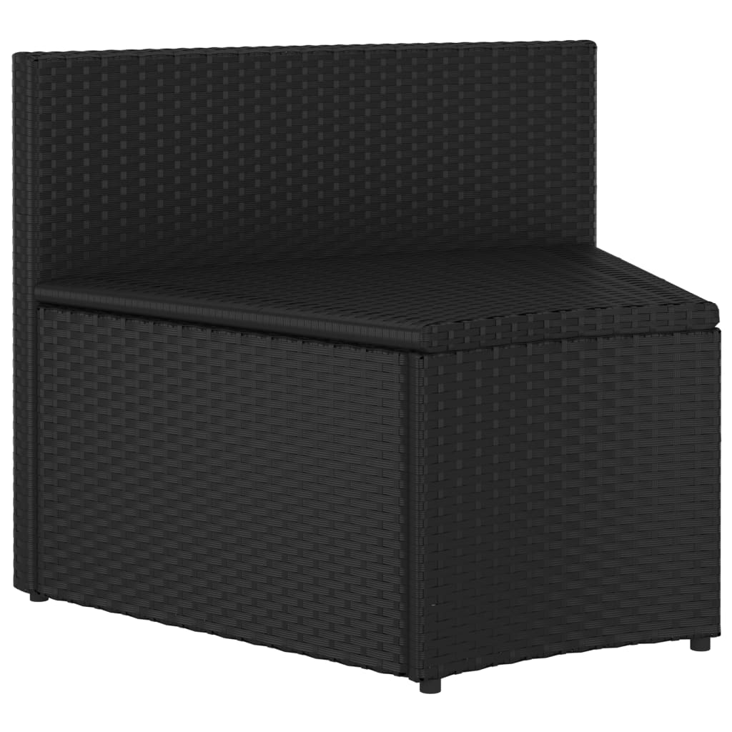 vidaXL 2-Piece Lounge Set with Cushions Poly Rattan Black