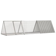 vidaXL Konijnenhok 201,5x80,5x71 cm gegalvaniseerd staal grijs - Aashly
