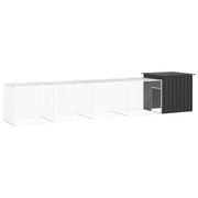 vidaXL Kippenhok 200x91x100 cm gegalvaniseerd staal grijs - Aashly