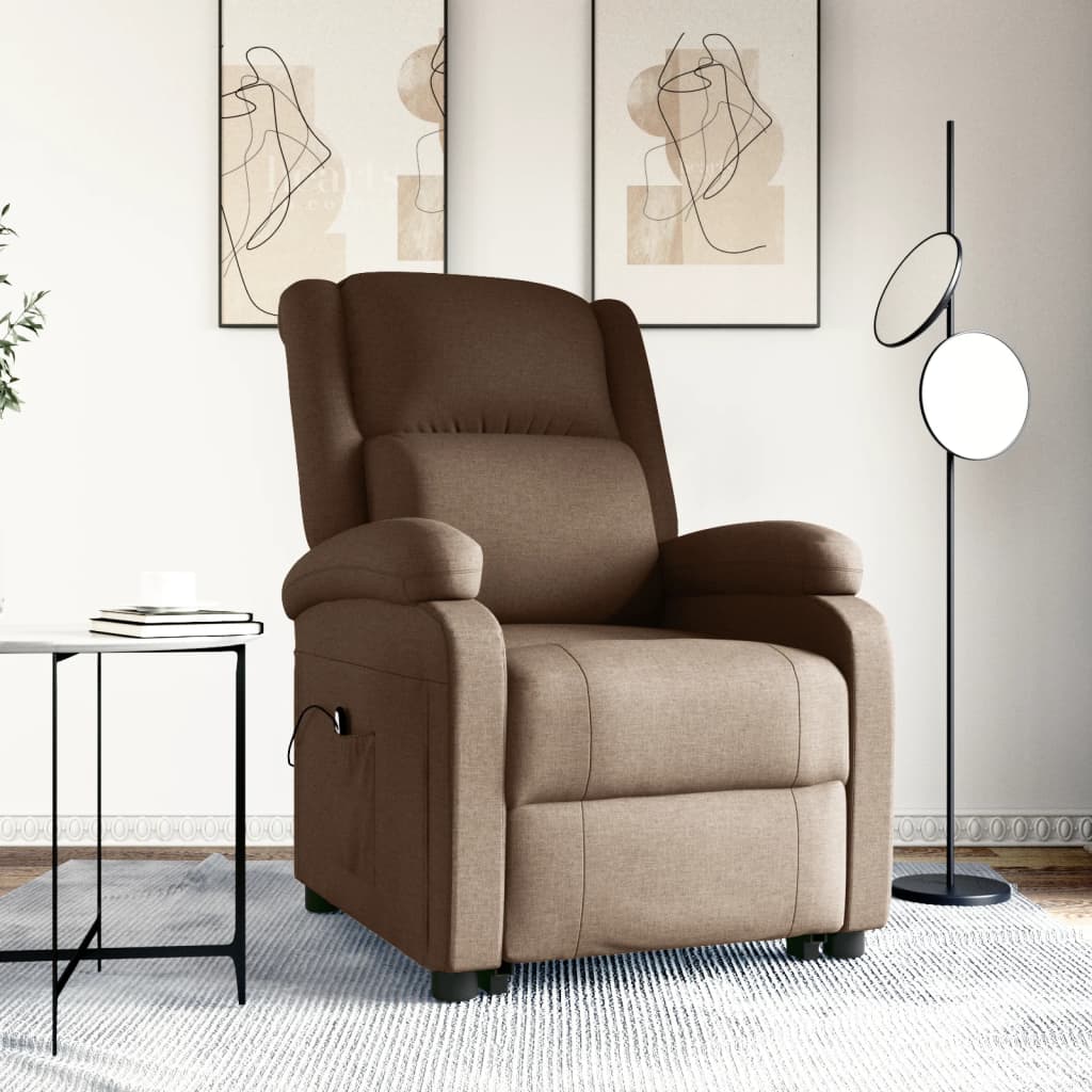 vidaXL Fabric Stand-up Chair Brown