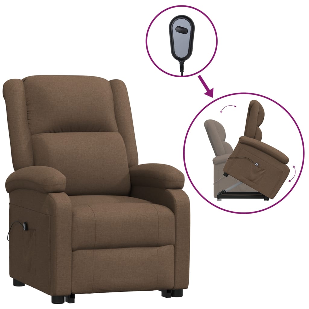 vidaXL Fabric Stand-up Chair Brown