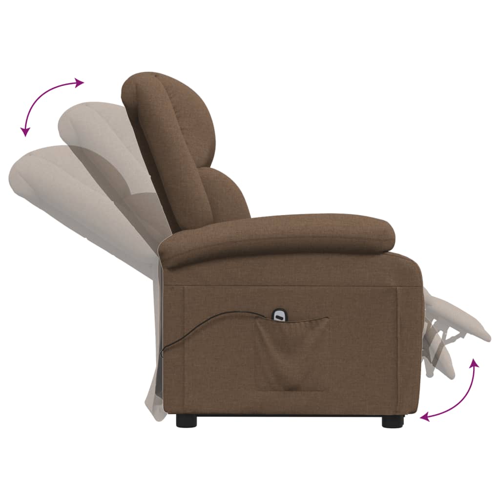 vidaXL Fabric Stand-up Chair Brown