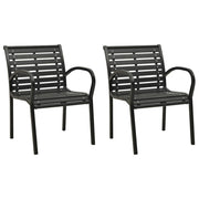 vidaXL Tuinstoelen 2 st staal en HKC zwart - Aashly