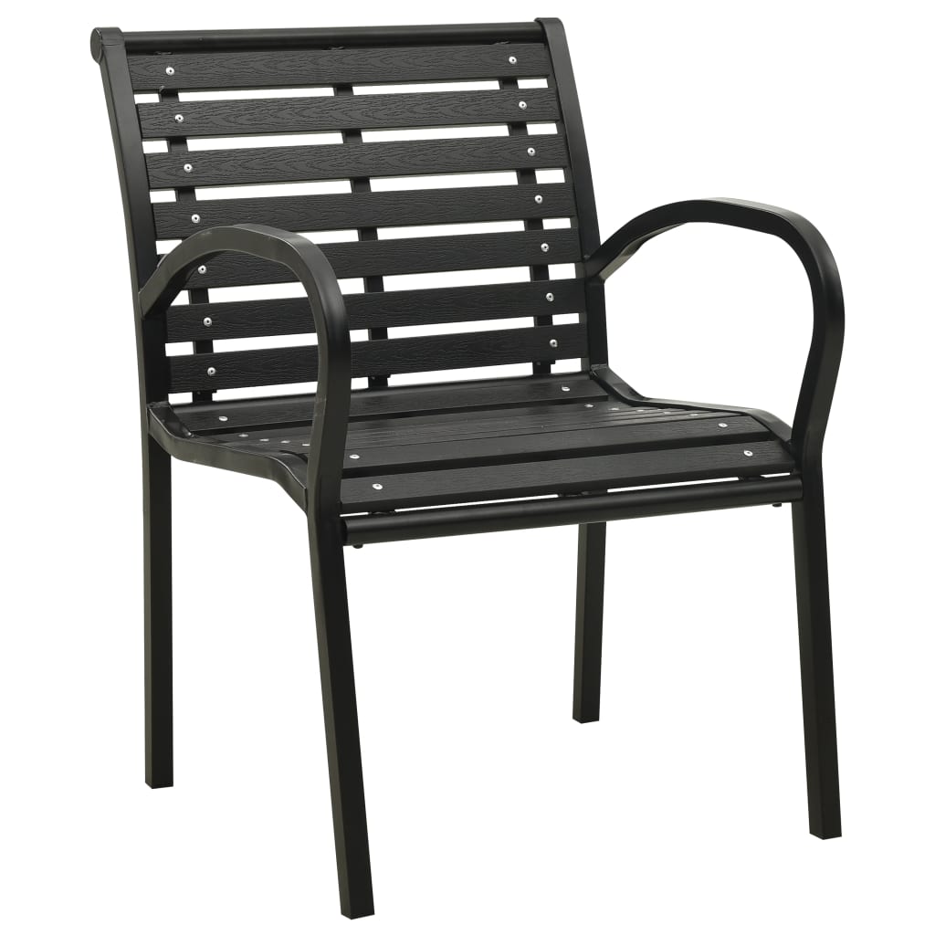 vidaXL Tuinstoelen 2 st staal en HKC zwart - Aashly
