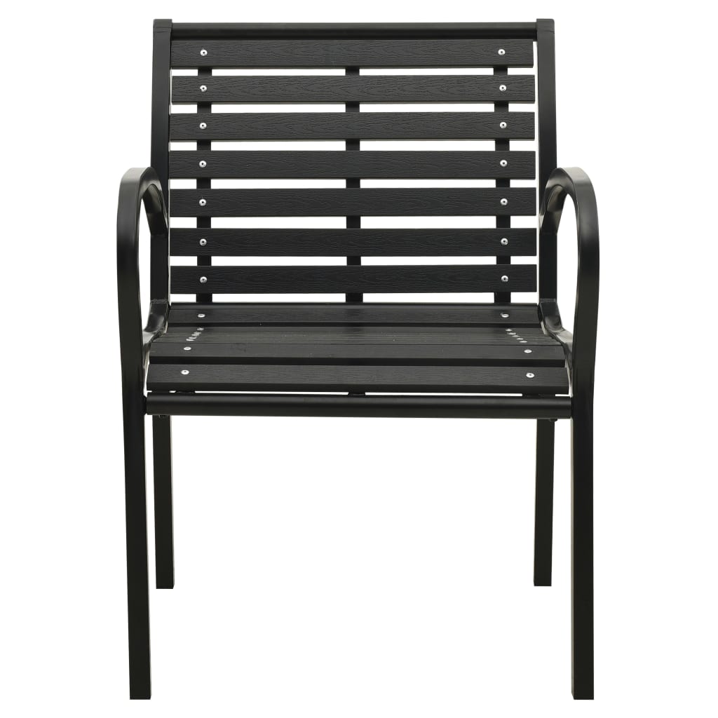 vidaXL Tuinstoelen 2 st staal en HKC zwart - Aashly