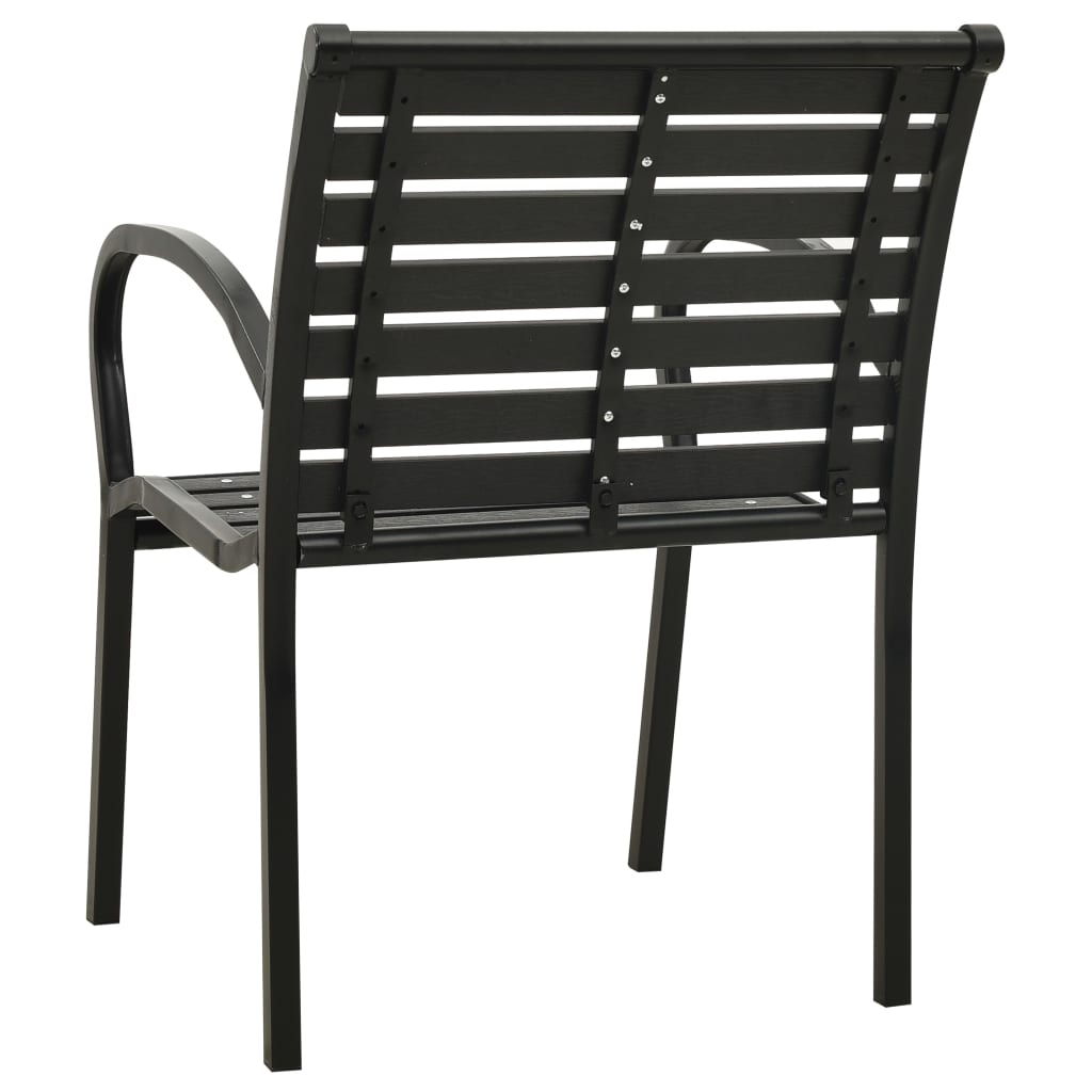 vidaXL Tuinstoelen 2 st staal en HKC zwart - Aashly