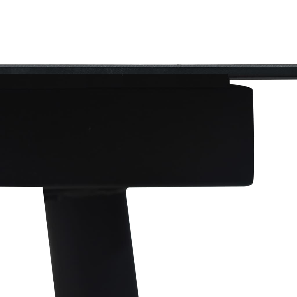 vidaXL Tuintafel 190x90x74 cm staal en glas zwart - Aashly