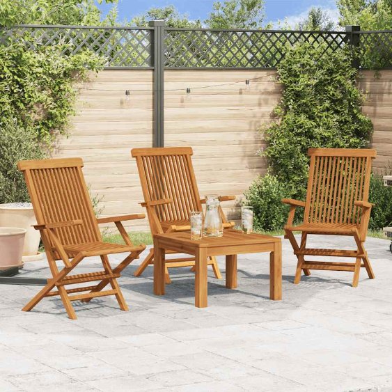 vidaXL Tuinstoelen 8 st massief teakhout - Aashly