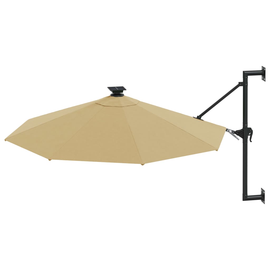 vidaXL Wandparasol met LED's 300 cm terracottakleurig - Aashly