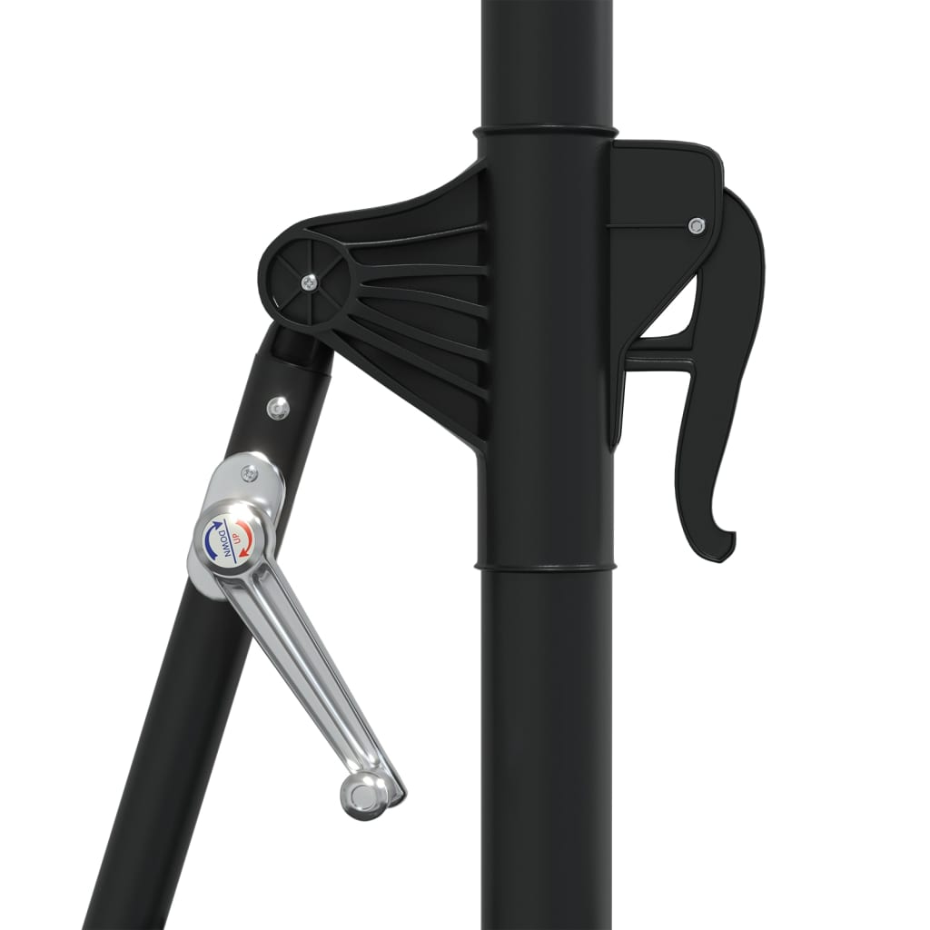 vidaXL Wandparasol met LED's 300 cm terracottakleurig - Aashly