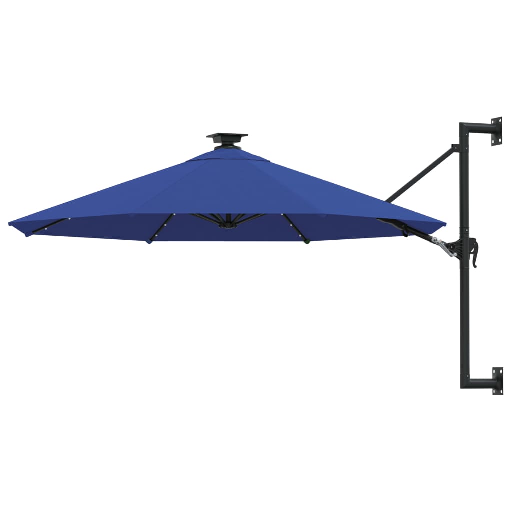 vidaXL Wandparasol met LED's 300 cm terracottakleurig - Aashly