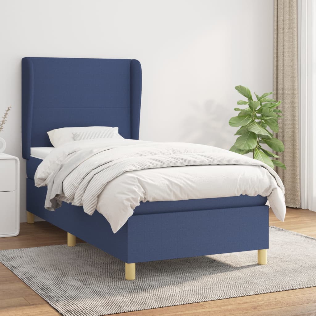 vidaXL Boxspring met matras stof donkergrijs 80x200 cm
