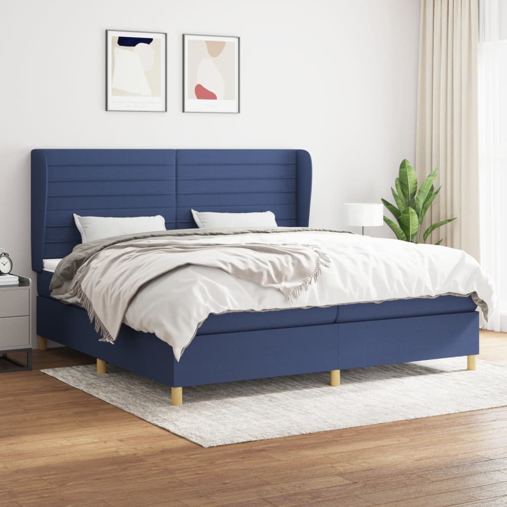 vidaXL Boxspring met matras stof donkergrijs 80x200 cm