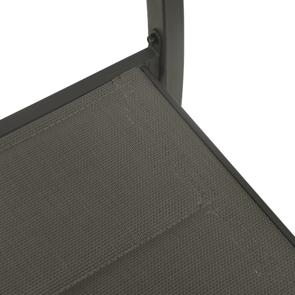 vidaXL Tuinstoelen 2 st textileen en staal grijs en antracietkleurig - Aashly