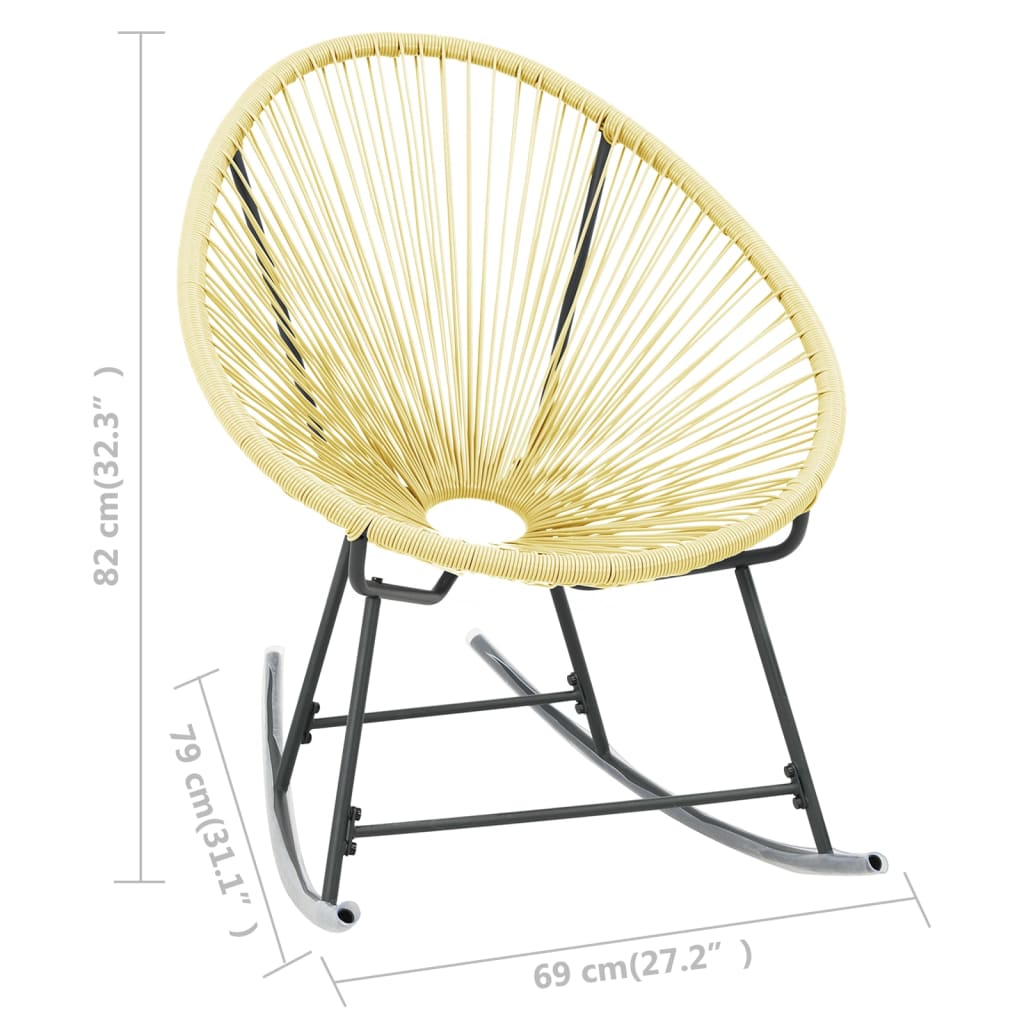 vidaXL Tuinstoel Acapulco poly rattan beige - Aashly