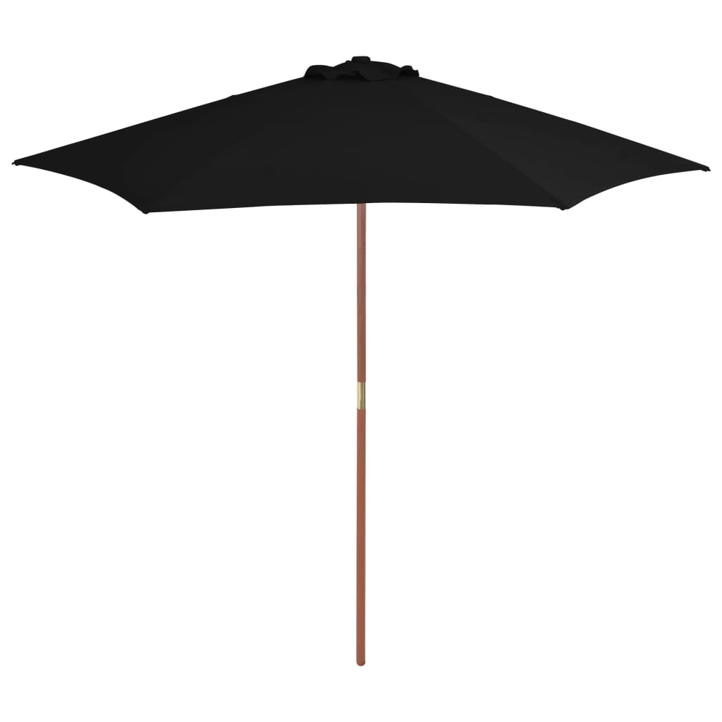 vidaXL Parasol 270x270 cm houten paal groen - Aashly