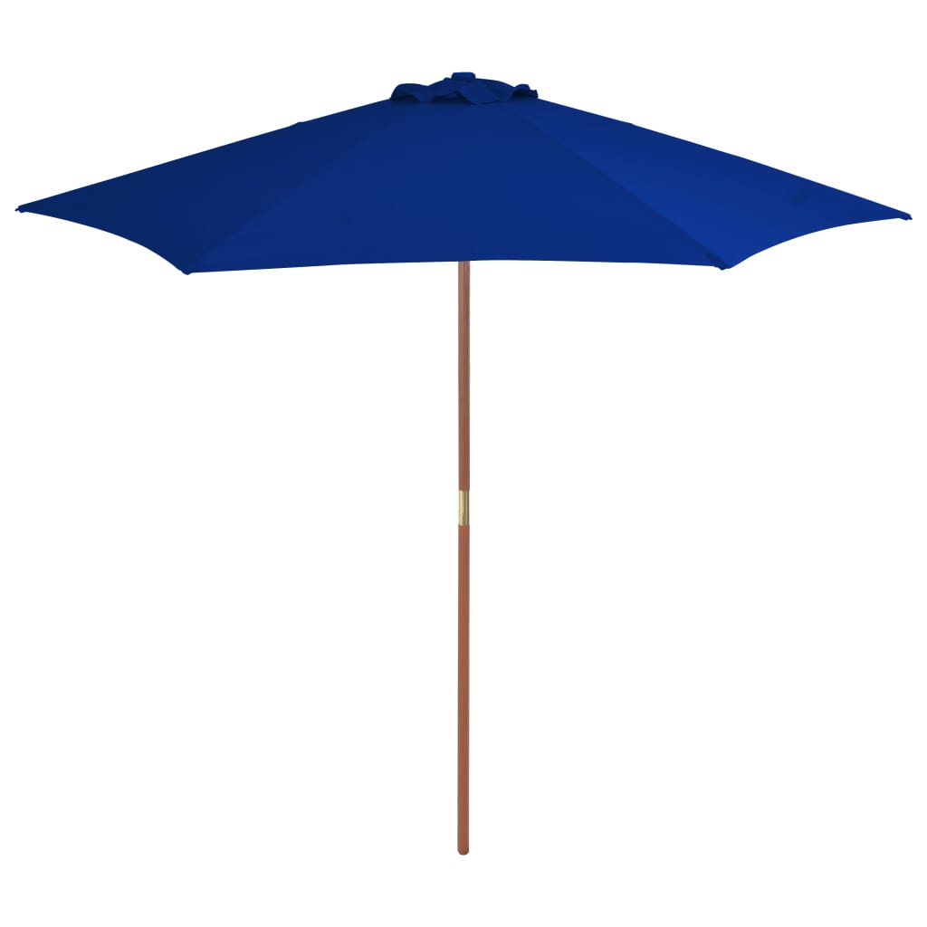vidaXL Parasol 270x270 cm houten paal groen - Aashly