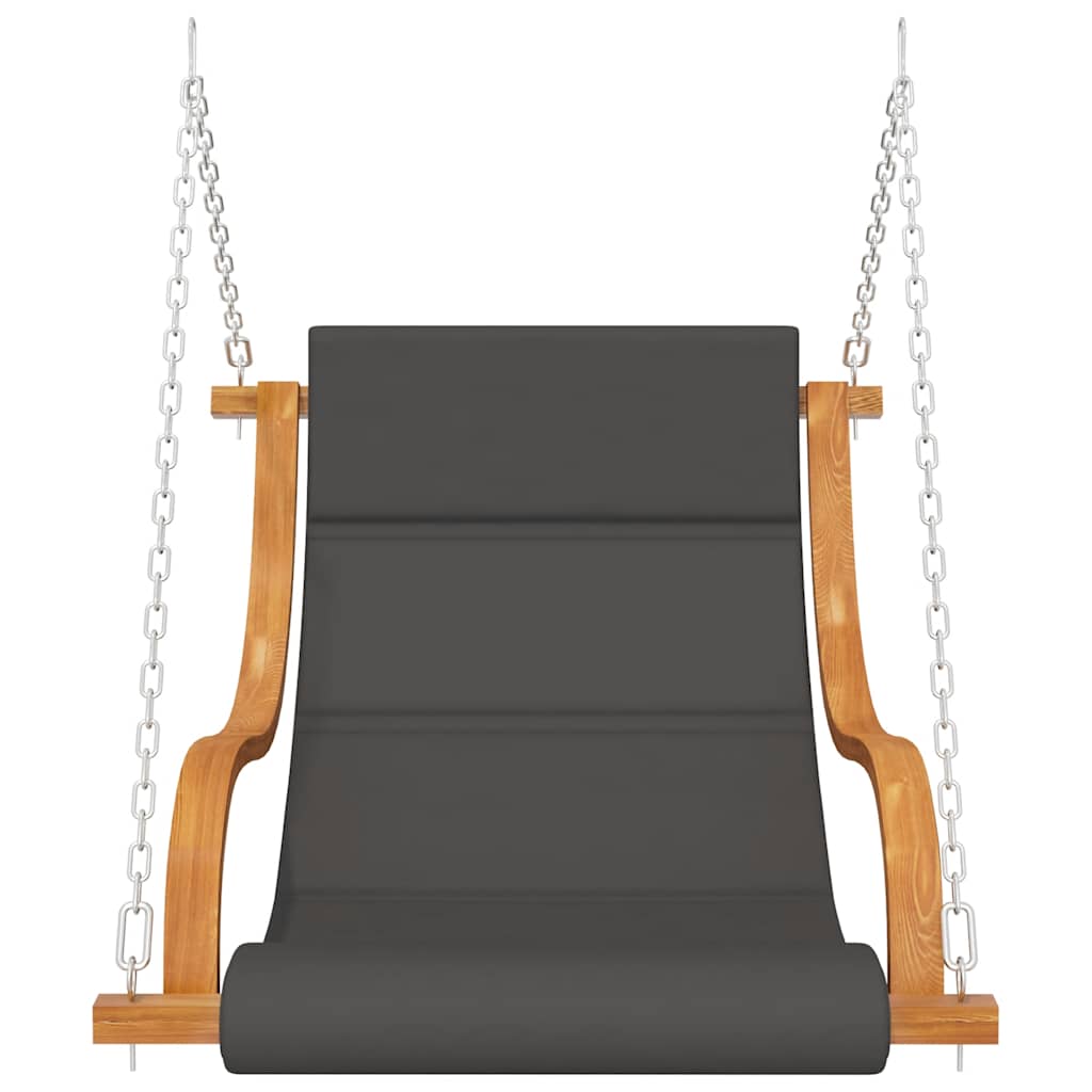 vidaXL Schommelstoel zonder schommelframe met kussen gebogen hout - Aashly