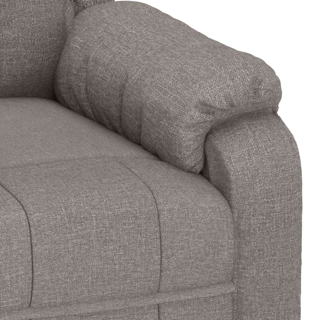vidaXL Fauteuil verstelbaar elektrisch stof taupe